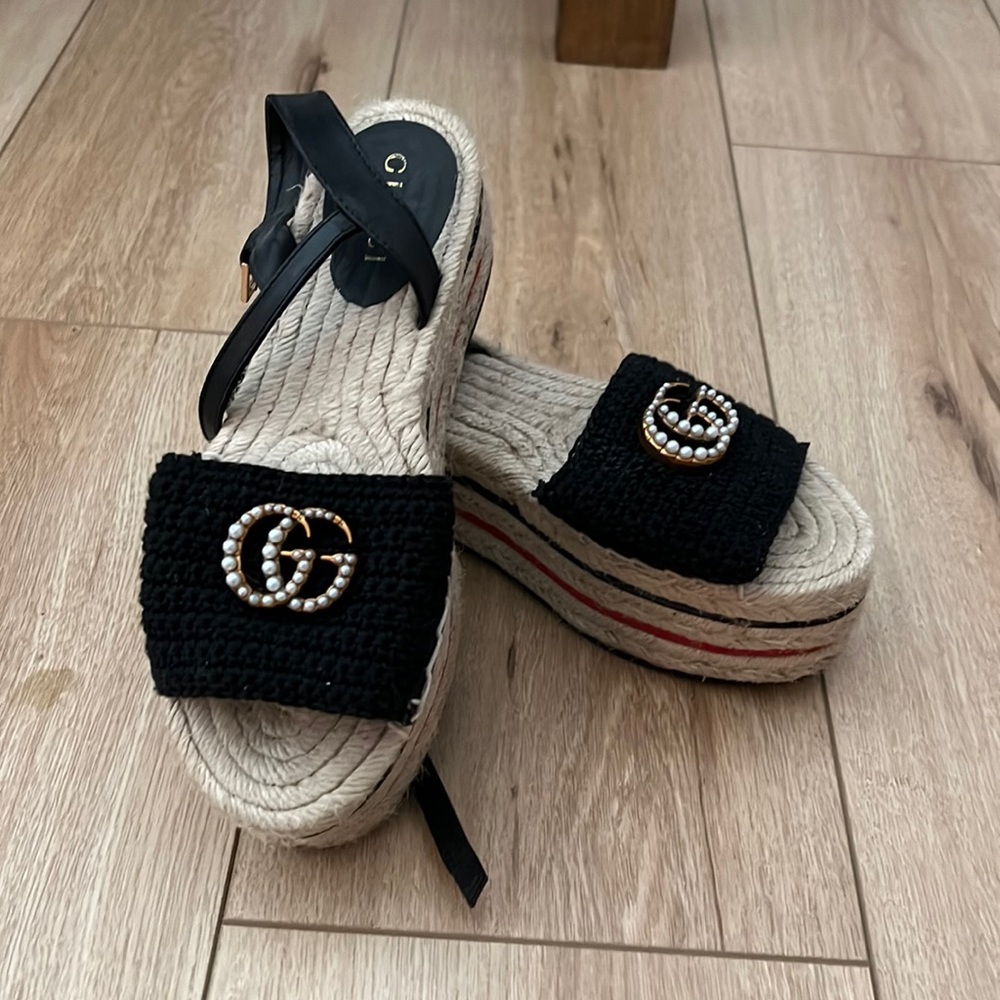 GG platform espadrilles
